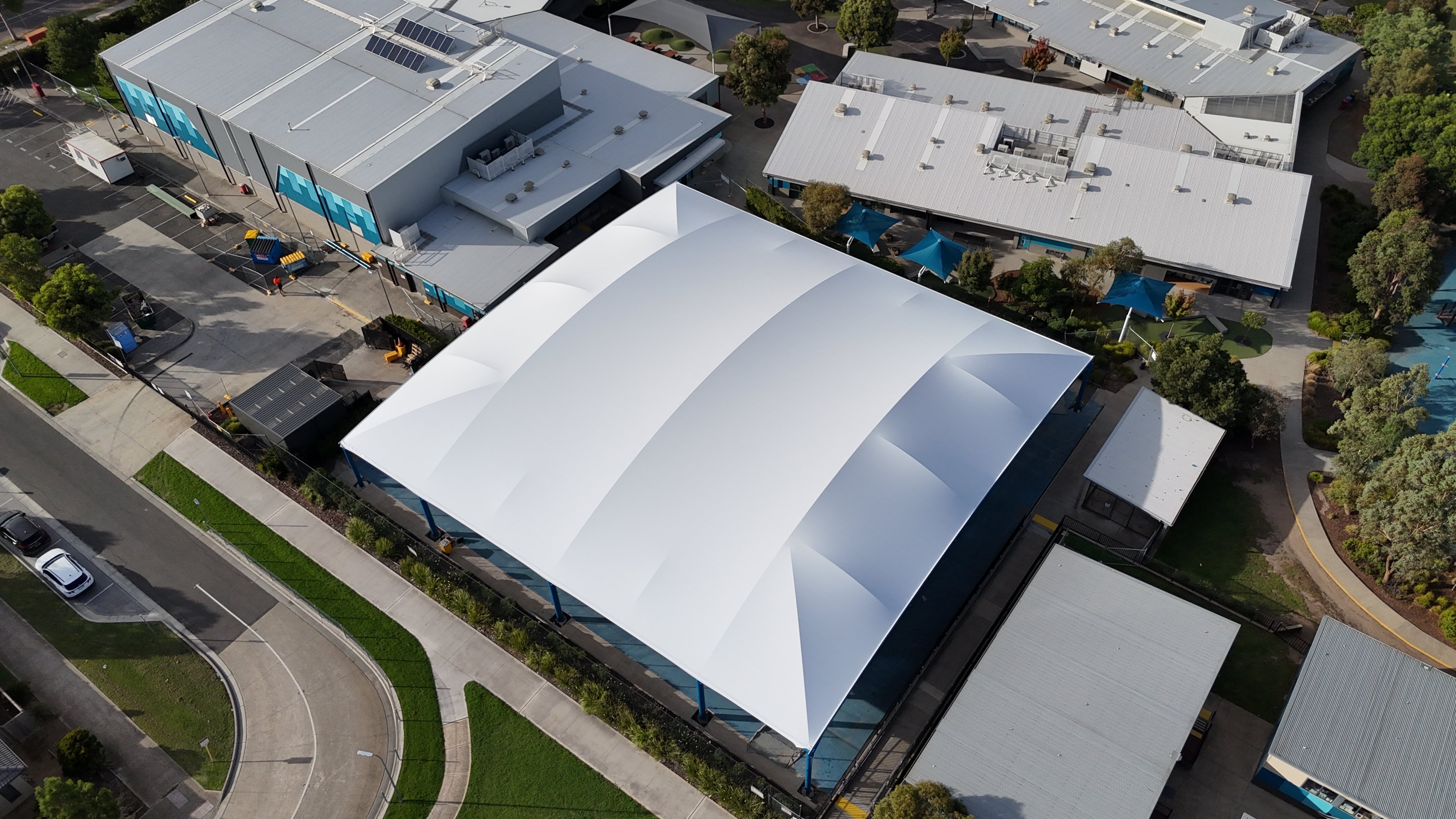 Greenline_Tulliallan_Primary_School_Fabric_Structure_Aerial_Angled