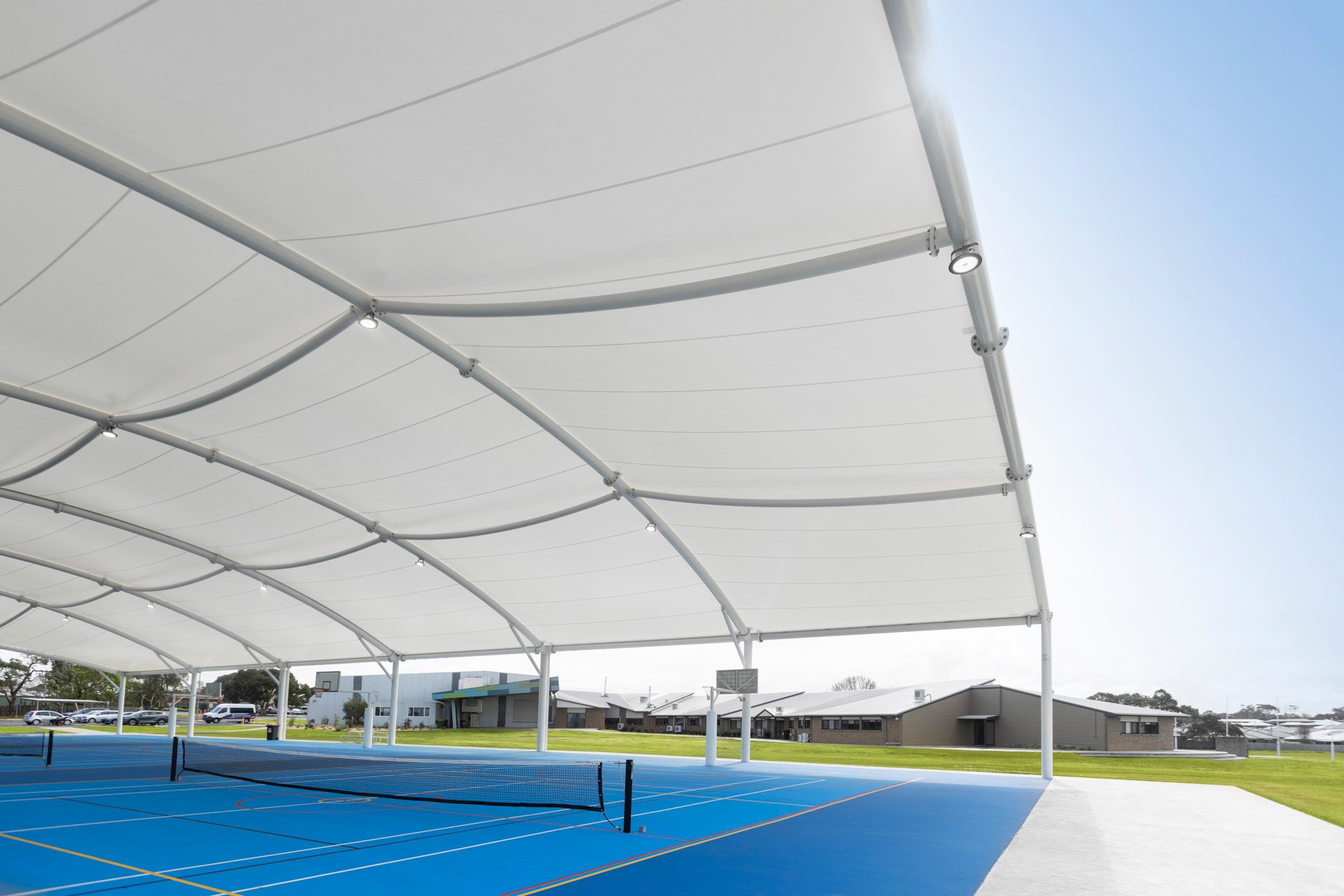 Covered tennis court