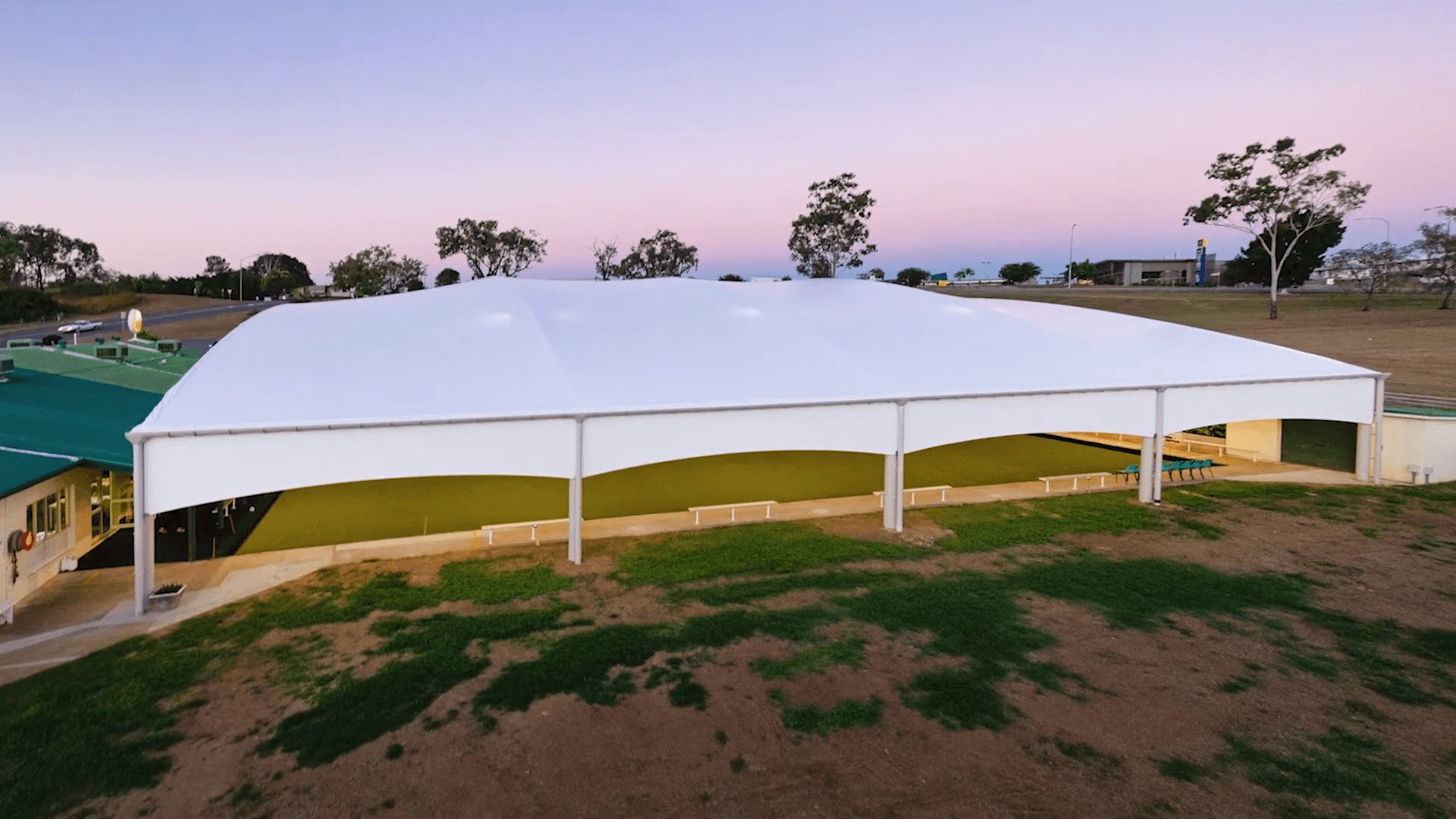 Aerial view of Calliope Central Bowls Club