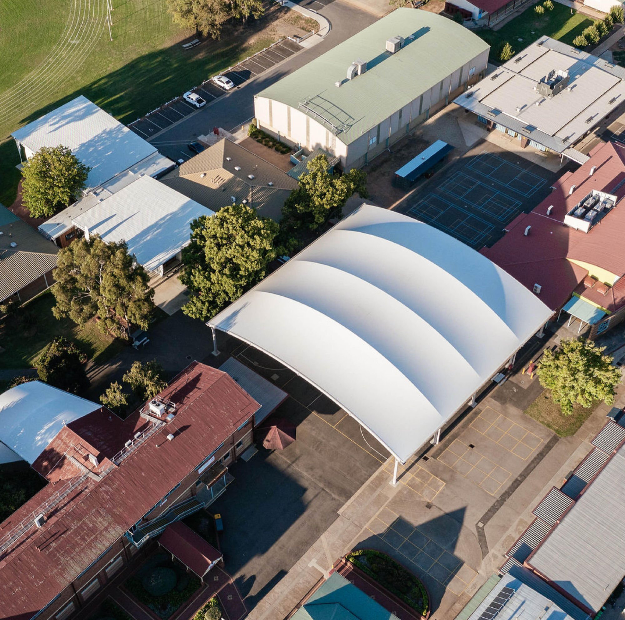 Galen College shade structure