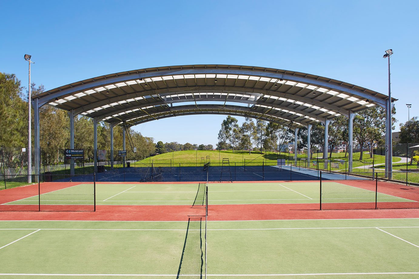 Undercover Tennis Courts at University of Western Sydney Bankstown Campus