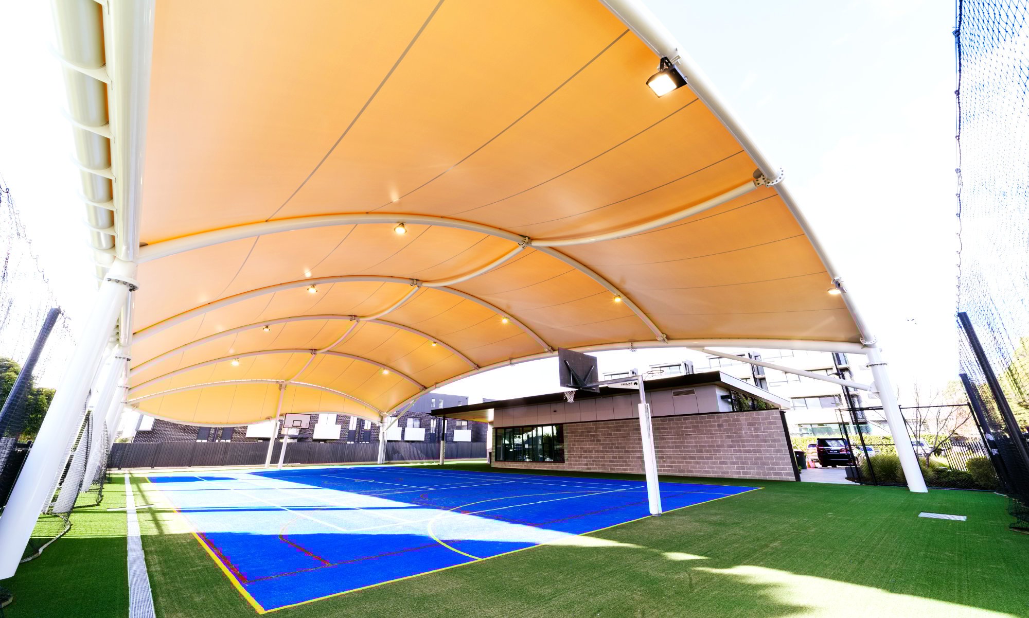 A large, covered sports court