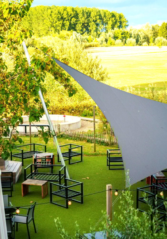 Lush, shaded outdoor area