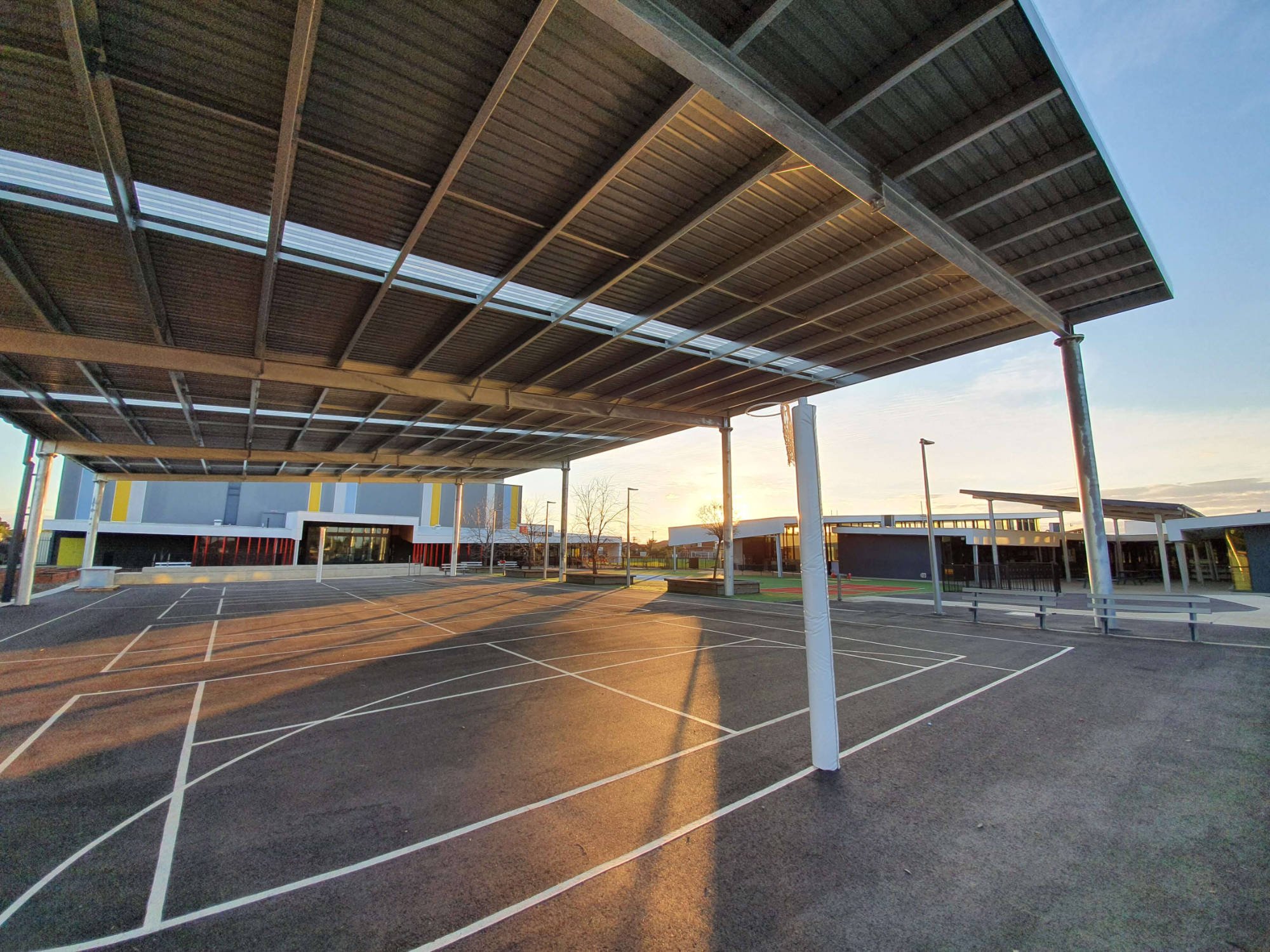 metal-shade-roof-sunset