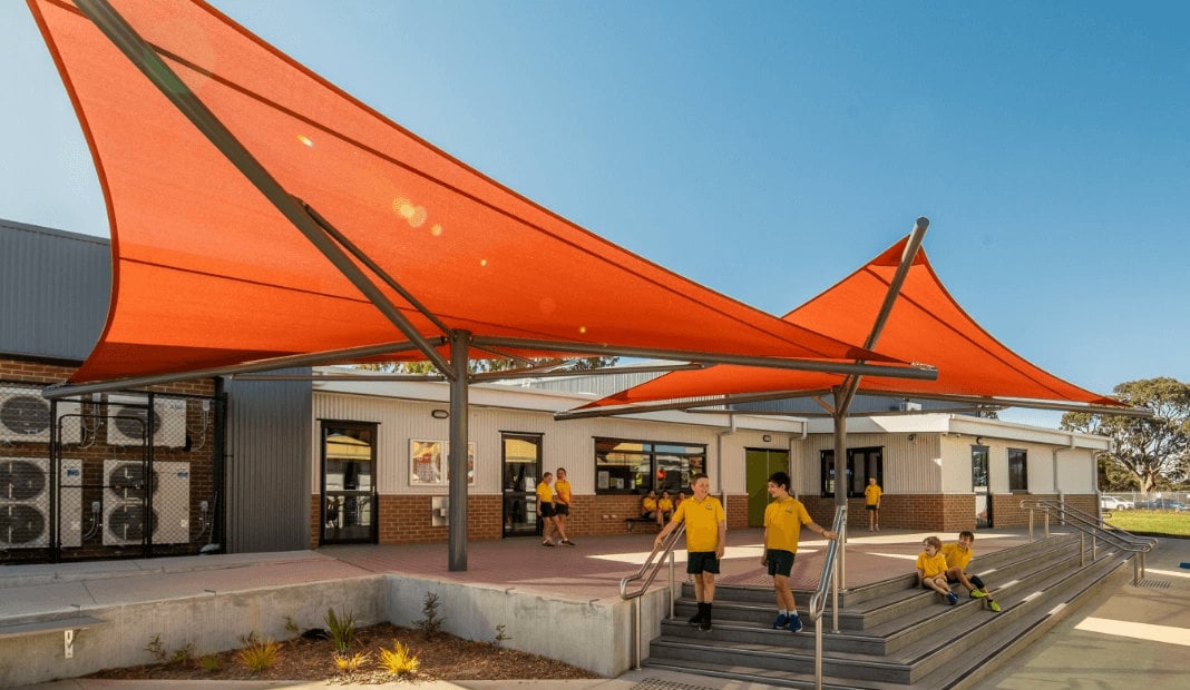 Shade sails for outdoor learning