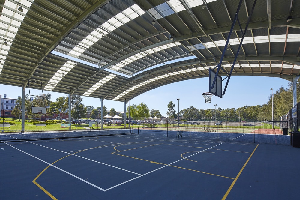 Greenline University of Western Sydney Bankstown basket ball shade structure