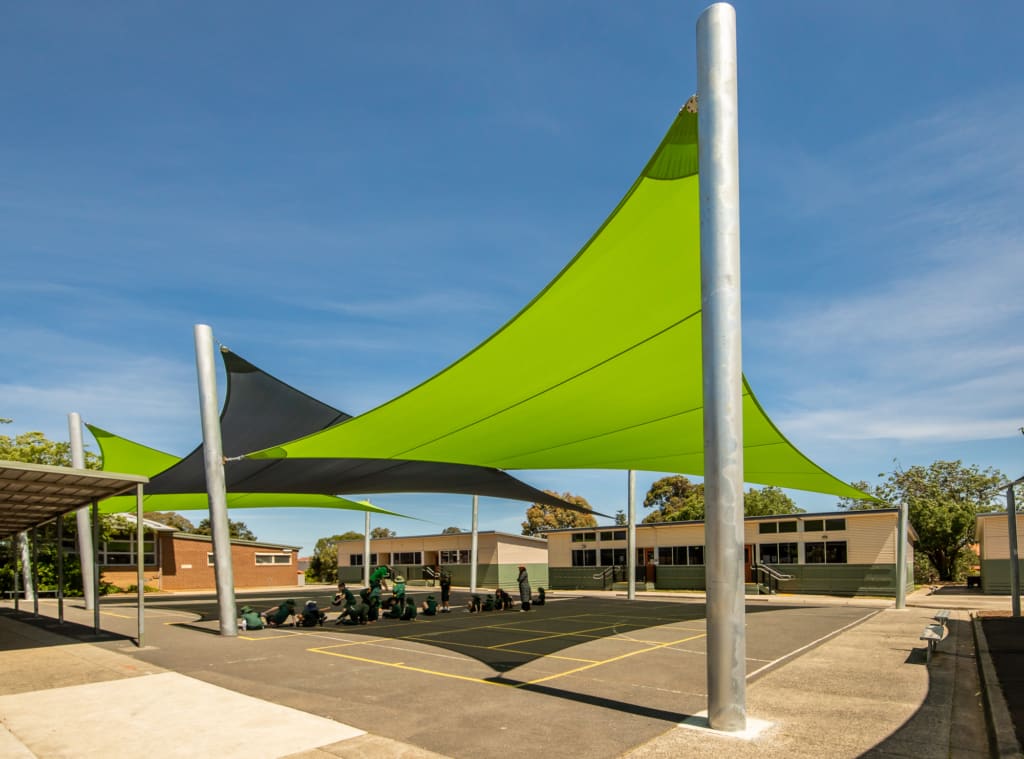 School Shade Sails with Greenline